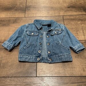 Vintage Baby Girl Calvin Klein Denim Blue Jean Jacket: Size 0-6 Months
